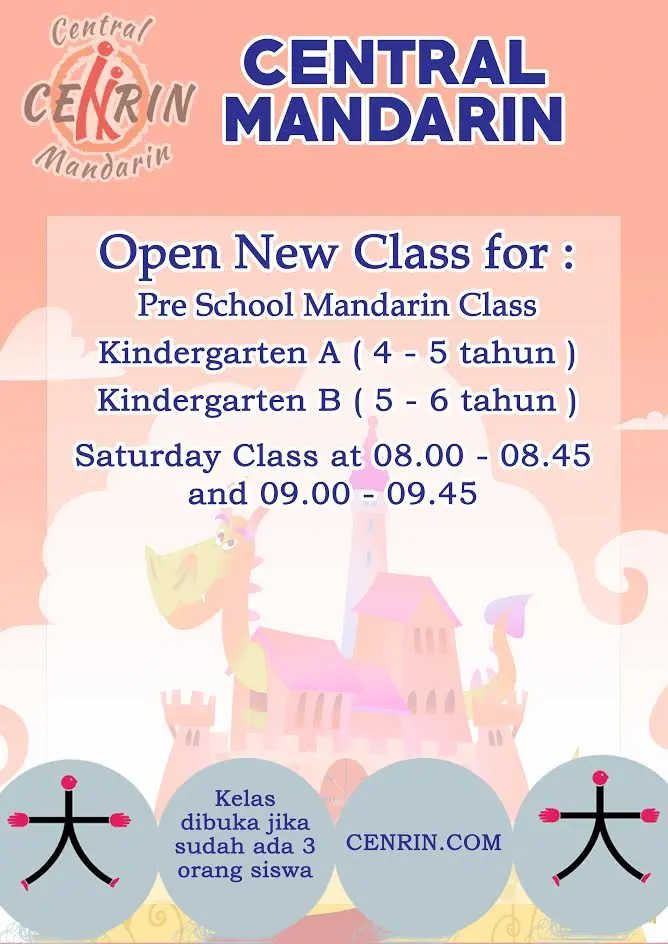 Buka Pre School Mandarin Class Umur 4 - 6 Tahun